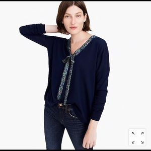 J.Crew x Abigail Borg tie-neck sweater